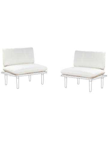 Beliani Kissenbezug FRASCATI in Weiß - (W) 75 x (H) 10 x (L) 63 cm