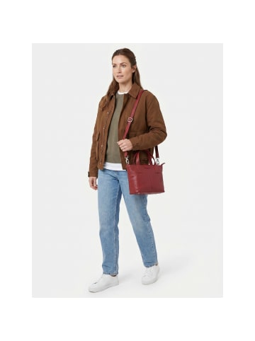 VLD VOi Leather Design Hirsch Handtasche Leder 30 cm in granat