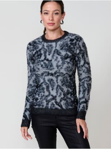 KOROSHI Women's animal jacquard knit jersey in SCHWARZ