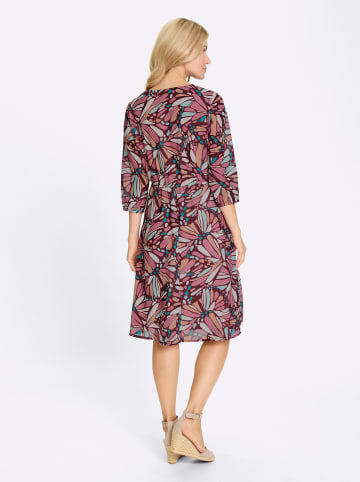 Sieh an! Kleid in altrosa-türkis-bedruckt