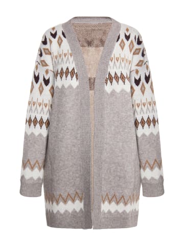 VIRITA Women Strickcardigan in Grau Mehrfarbig