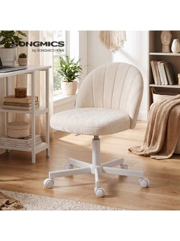 SONGMICS Bürostuhl Laela in Weiß - (B)60 x (H)83.5 x (T)60 cm