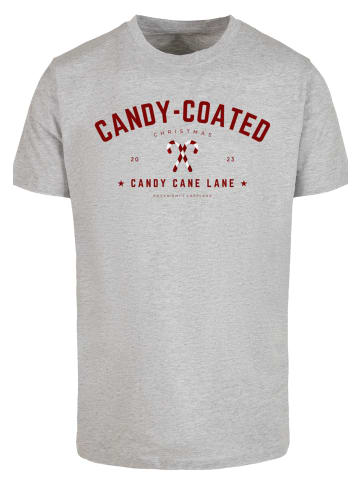 F4NT4STIC T-Shirt Weihnachten Candy Coated Christmas in grau meliert