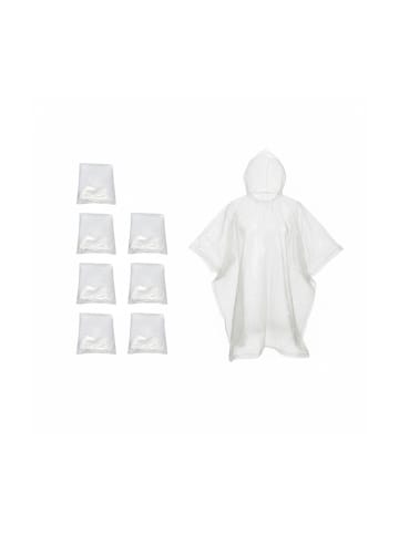 relaxdays 10 x Regenponcho in Transparent