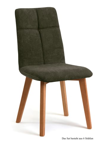 58 aufm Kessel ESSZIMMERSTUHL (6er-Set) Dillian 47x92x60 Eiche geölt/Khaki