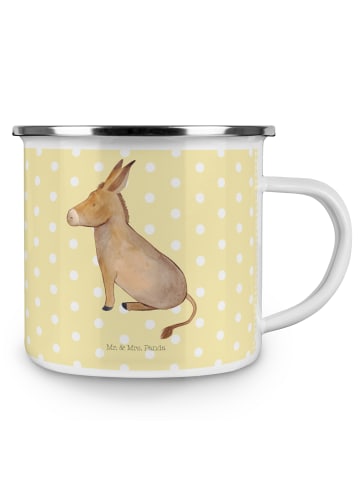 Mr. & Mrs. Panda Tasse Esel ohne Spruch in Gelb Pastell