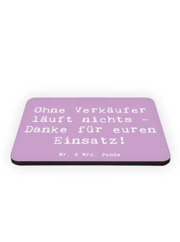 Mr. & Mrs. Panda Kühlschrankmagnet Spruch Verkäufer Helden mit S... in Lavendeltraum