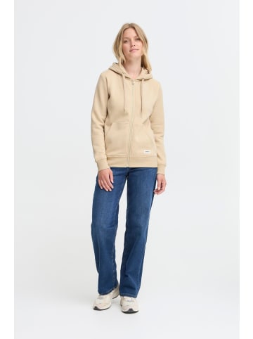 Oxmo Kapuzenfleecejacke OXKAREN ZIPHOODIE in Beige