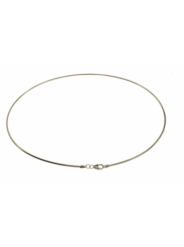 Schmuckador Halsreif Omega 1,5mm - 50cm - 585 Weißgold in silber
