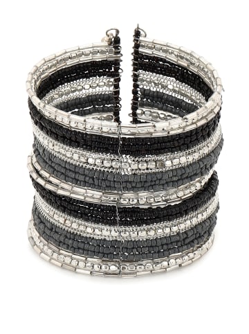 IZIA Armband in Schwarz Silber Mehrfarbig