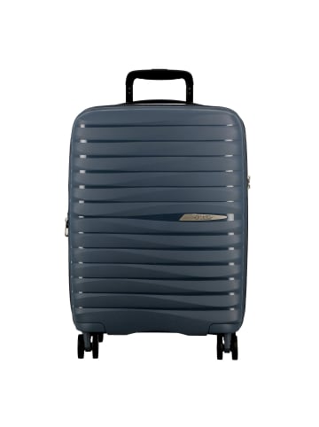 Jump Xwave 4 Rollen Kabinentrolley 55 cm mit Dehnfalte in bleu nuit