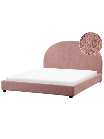 Beliani Doppelbett VAUCLUSE in Rosa - (W) 174 x (H) 112 x (L) 214 cm