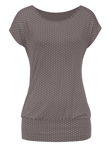 LASCANA LASCANA Shirt in taupe-gepunktet