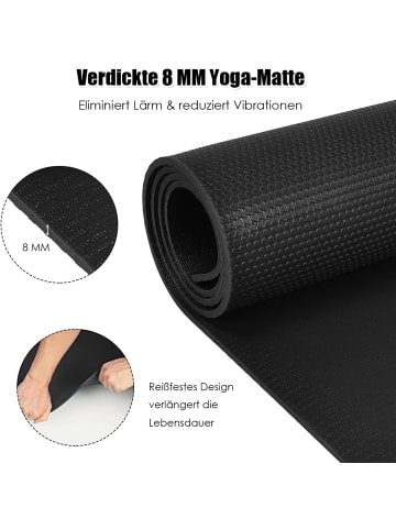 COSTWAY Gymnastikmatte 183x122cm in Schwarz