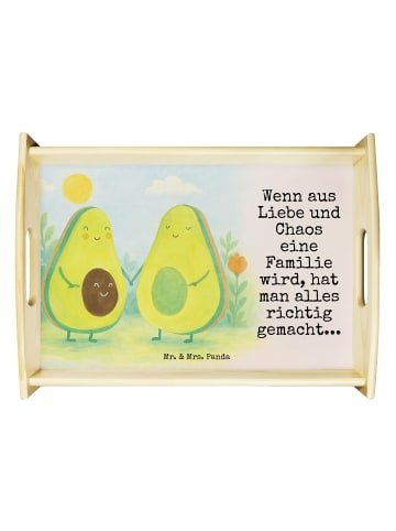 Mr. & Mrs. Panda Küchentablett Avocado Pärchen Design mit Spruch in Weiß