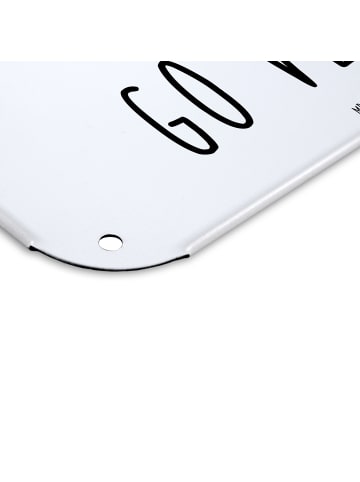 Mr. & Mrs. Panda Wandbild Einhorn Vegan mit Spruch in Weiß