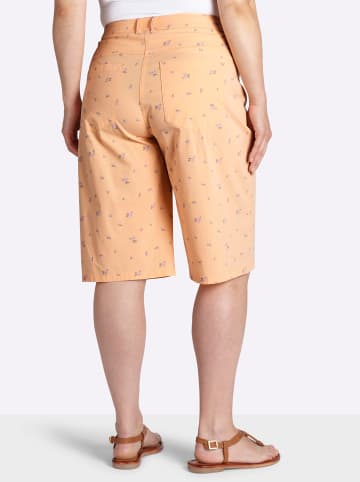 sheego Bermudas in apricot-steingrau-bedruckt