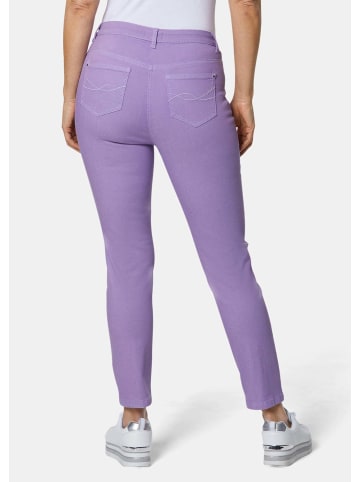 GOLDNER Schmale Stretchhose BELLA in veilchen