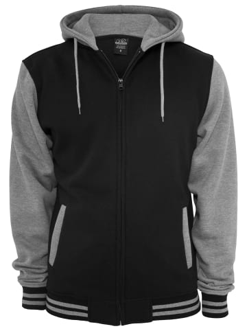 Urban Classics Zip-Kapuzenpullover in schwarz