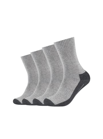 camano Sportsocken Atmungsaktiv Bequem Perfekte Passform Tennissocken Verstärkt Herren und Damen 4er Pack function in Grau