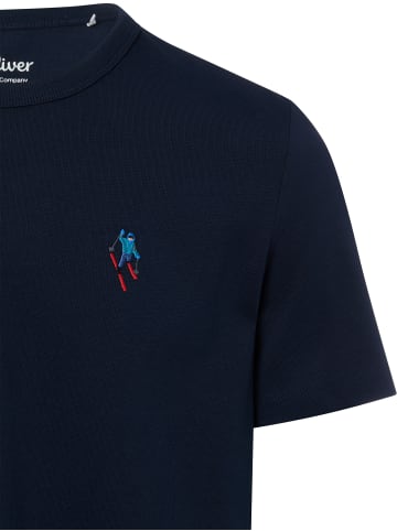 s.Oliver Shirt in marine mehrfarbig