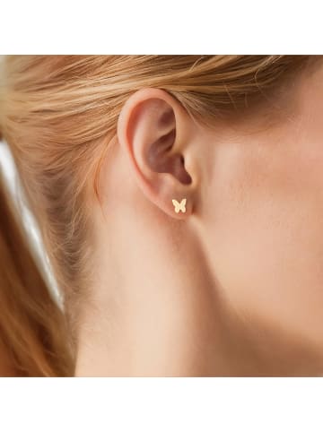 Rafaela Donata Ohrringe Schmetterling aus Sterling Silber in gelbgold