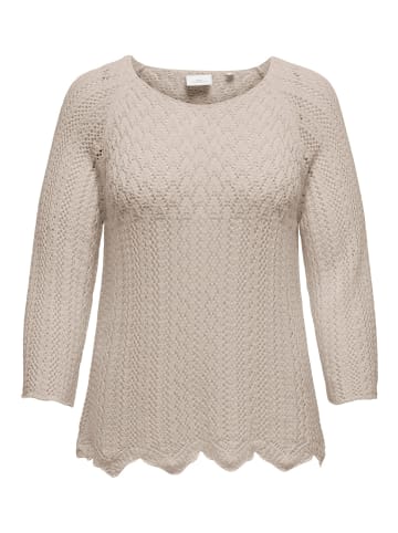 ONLY Carmakoma Strickpullover in Feather Gray