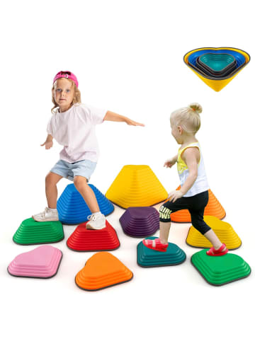COSTWAY Balanciersteine für Kinder 11 tlg. in Bunt