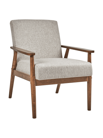 Beliani Sessel ESRUM in Grau/Braun - (W) 62 x (H) 79 x (L) 80 cm