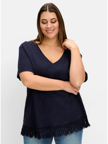 sheego Oversize-Shirt in tiefblau