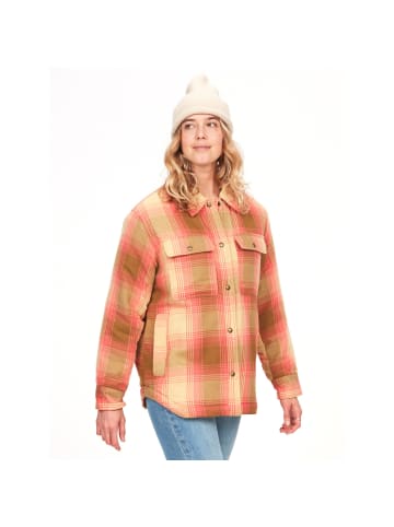 Marmot W RIDGEFIELD SHERPA LINED FLANNEL JACKET in Beige