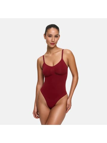 CFAB Figurformender Body mit Slip in Weinrot