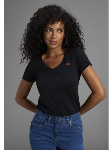 H.I.S. T-Shirt in schwarz, pink, weiß