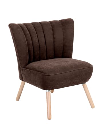 58 aufm Kessel SESSEL Kadisha Bezug Velourstoff Buche natur / braun