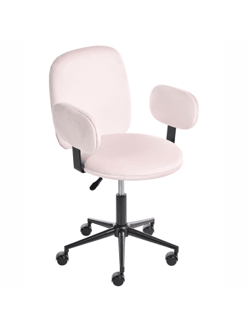 Beliani Bürostuhl MORAGA in Rosa/Schwarz - (W) 58 x (H) 80 x (L) 58 cm
