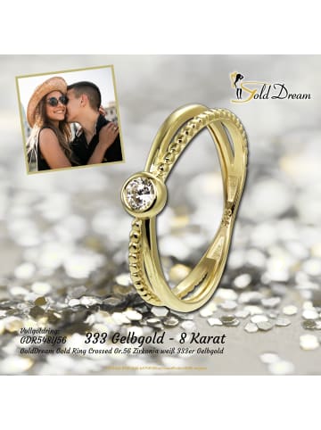 GoldDream 333 Gelbgold - 8 Karat Damen Ringe Crossed Fingerring  56 (17,8)