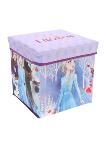 Disney Frozen Sitzbox Aufbewahrungsbox zusammenklappbar 30x30x30 cm in lila/rosa