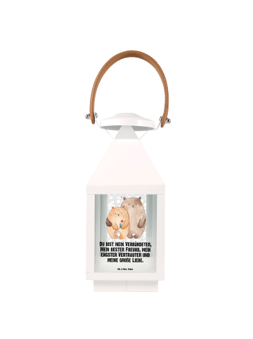 Mr. & Mrs. Panda Kerzenständer Bären Liebe mit Spruch in Transparent