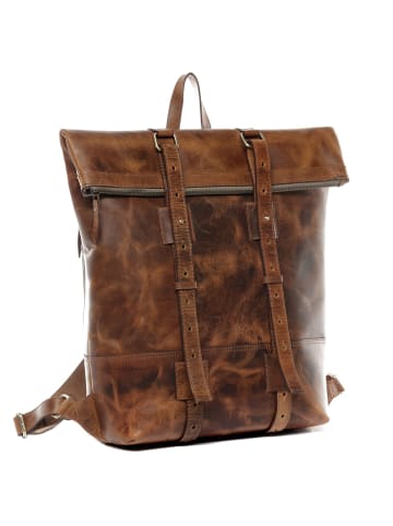 SID & VAIN Leder-Rucksack Leder Backpack Herren CHAZ in hellbraun