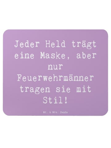 Mr. & Mrs. Panda Mauspad Spruch Stilvolle Feuerwehrmann mit Spruch in Lavendeltraum