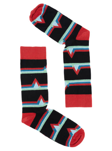 GreenBomb Socks Abstract Mountain in Schwarz