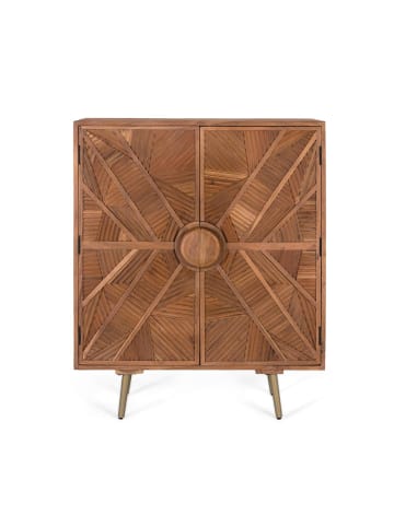 Giner y Colomer Sideboard aus Mangoholz mit geschnitzten Türen in Brown