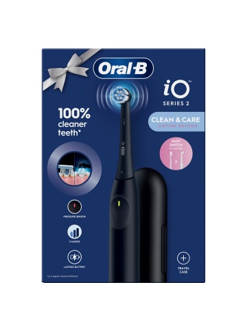 Oral-B Elektr. Zahnbürste "iO2 + 12 Bürsten Ultimative Reinigung" in Schwarz