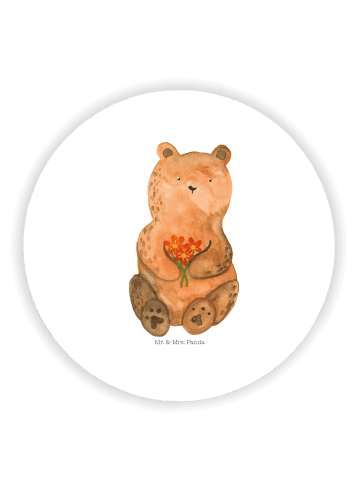 Mr. & Mrs. Panda Kühlschrankmagnet Bär Dankbar ohne Spruch in Weiß