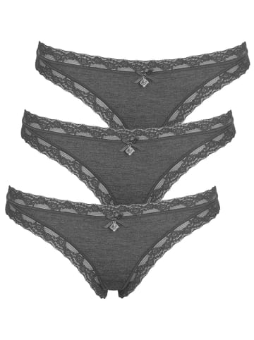 Like It 3er Pack String in dark grey