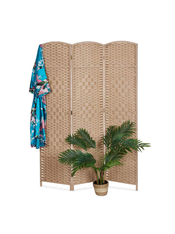 relaxdays Paravent in Natur - (B)120 x (H)170 cm