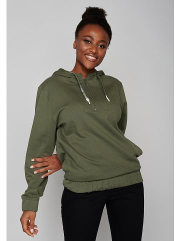 GreenBomb Hoodie Animal Whale Free in Schmutziges Olivgrün