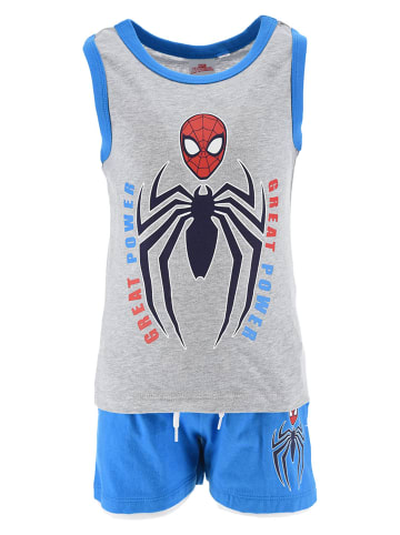 Spiderman 2tlg. Outfit: Sommer-Set Tank Top und Short in Grau