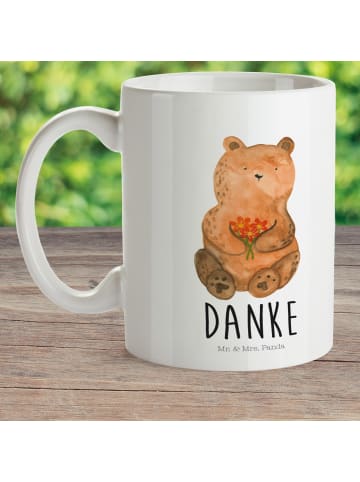 Mr. & Mrs. Panda Plastikbecher Bär Dankbar mit Spruch in Weiß