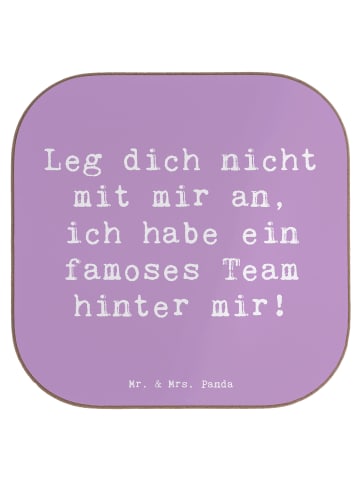 Mr. & Mrs. Panda Untersetzer Spruch Im Team zuMenschmenarbeiten mit... in Lavendeltraum